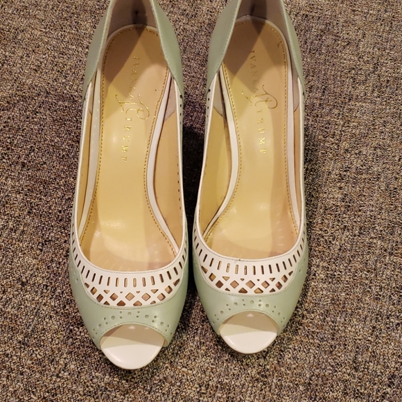Ivanka Trump Shoes - Mint green & white heels